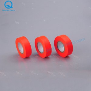1-3 / 16'X150 '/ 300' Kanada oranssi / vaaleanpunainen PVC-ei-kohokuvioitu liputeippi